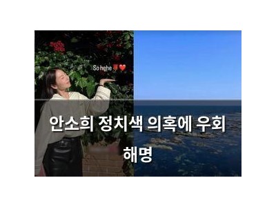 안소희 정치색 의혹에 우회 해명