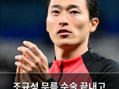 조규성 무릎 수술 끝내고 다시 출전