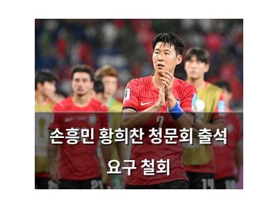 손흥민 황희찬 청문회 출석 요구 철회