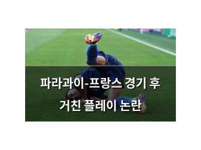 파라과이-프랑스 경기 후 거친 플레이 논란