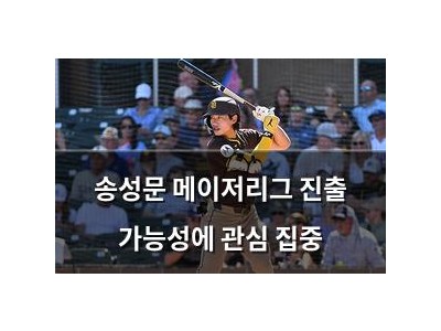 송성문 메이저리그 진출 가능성에 관심 집중