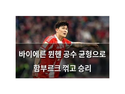 바이에른 뮌헨 공수 균형으로 함부르크 꺾고 승리