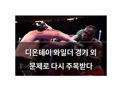 디온테이 와일더 경기 외 문제로 다시 주목받다