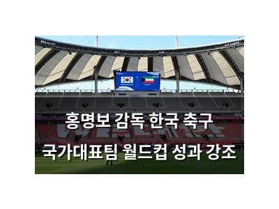 홍명보 감독 한국 축구 국가대표팀 월드컵 성과 강조