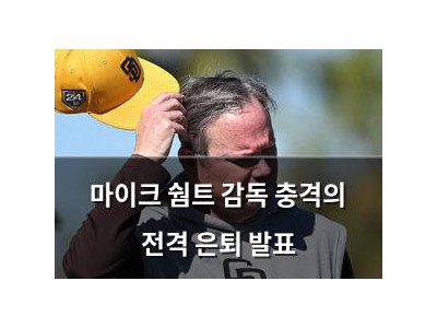 마이크 쉄트 감독 충격의 전격 은퇴 발표