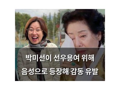 박미선이 선우용여 위해 음성으로 등장해 감동 유발