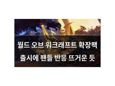 월드 오브 워크래프트 확장팩 출시에 팬들 반응 뜨거운 듯