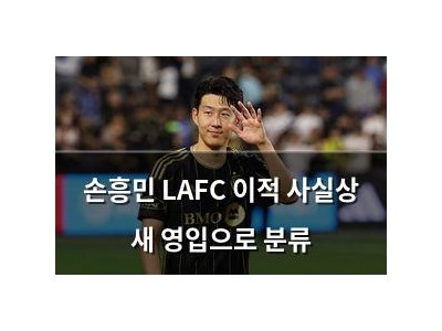 손흥민 LAFC 이적 사실상 새 영입으로 분류